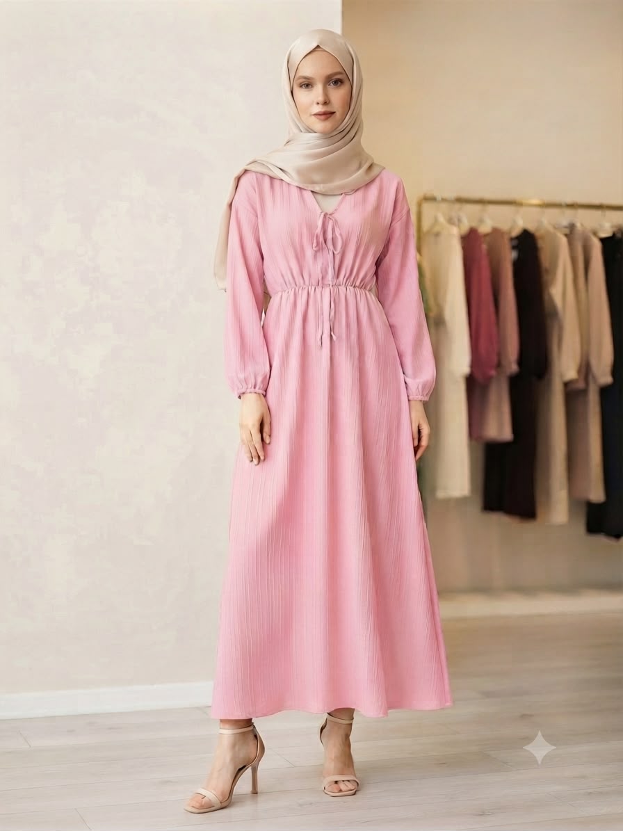 MEVLANA ELBİSE PEMBE 
